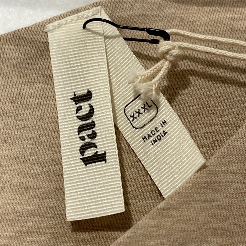Pact Organic Cotton 3/4 Sleeve Fit-and-Flare Midi Party Dress Wheat Heather XXXL - Picture 5 of 9